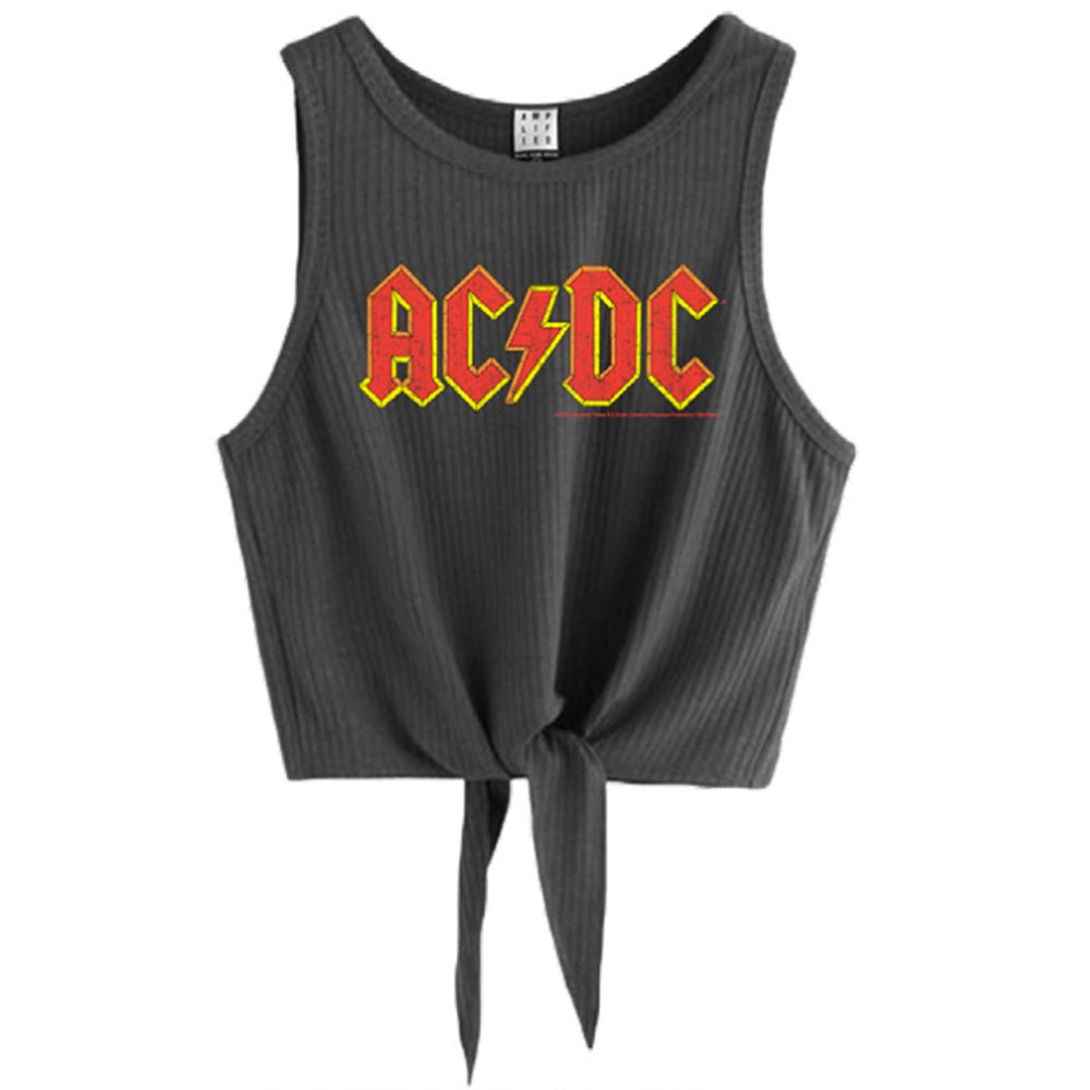 AC/DC エーシーディーシー (Back in Black 45周年 ) - Logo / Amplified( ブランド ) / タンクトップ / レディース - PGS